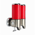 Rot 500ml * 2 Edelstahl + ABS-Kunststoff-Wall-Mountained Flüssigseife Dispenser